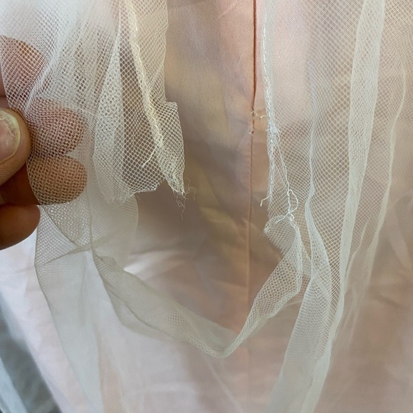 David’s Bridal Light Pink Chiffon Midi Dress Gown - Picture 13 of 16